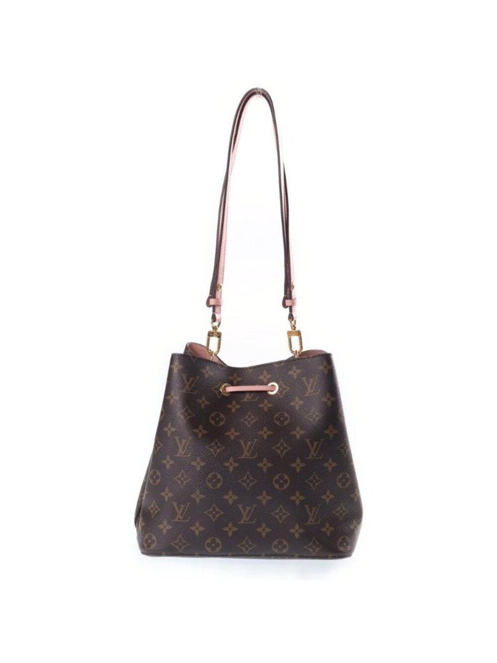 Louis Vuitton Monogram Neo Noe Shoulder Bag Brown Rose Poudre